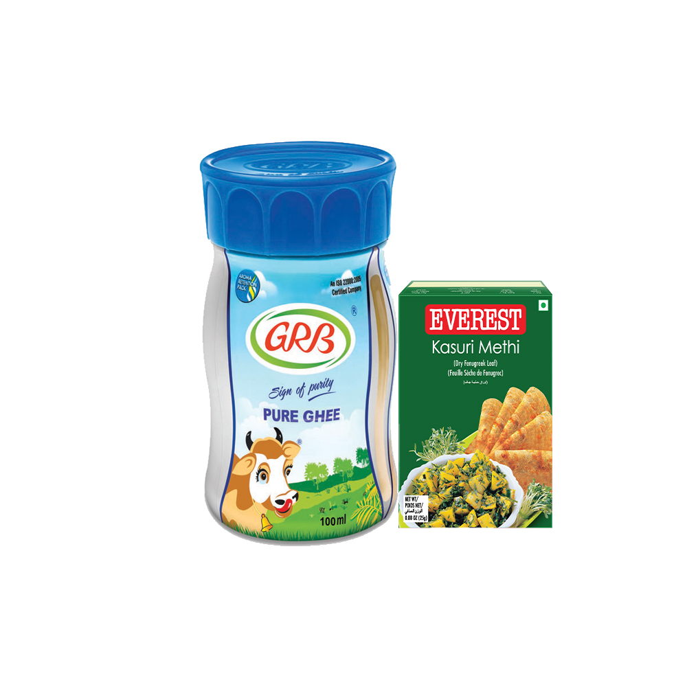 GRB Pure Ghee 100ml + Free Kasuri Methi 25g – Finer Goods